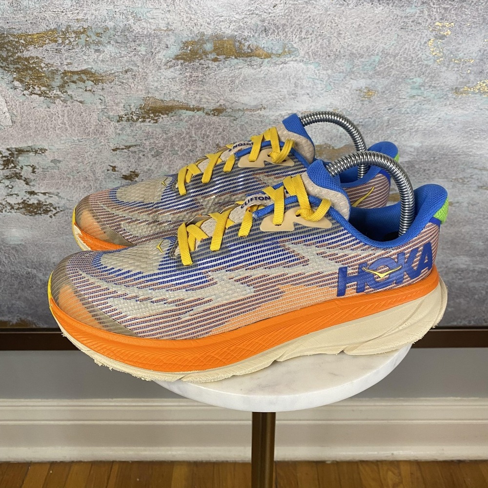 Hoka One One Clifton 9 Shoes Youth Size 6 Multicolor Running Athletic Sneakers